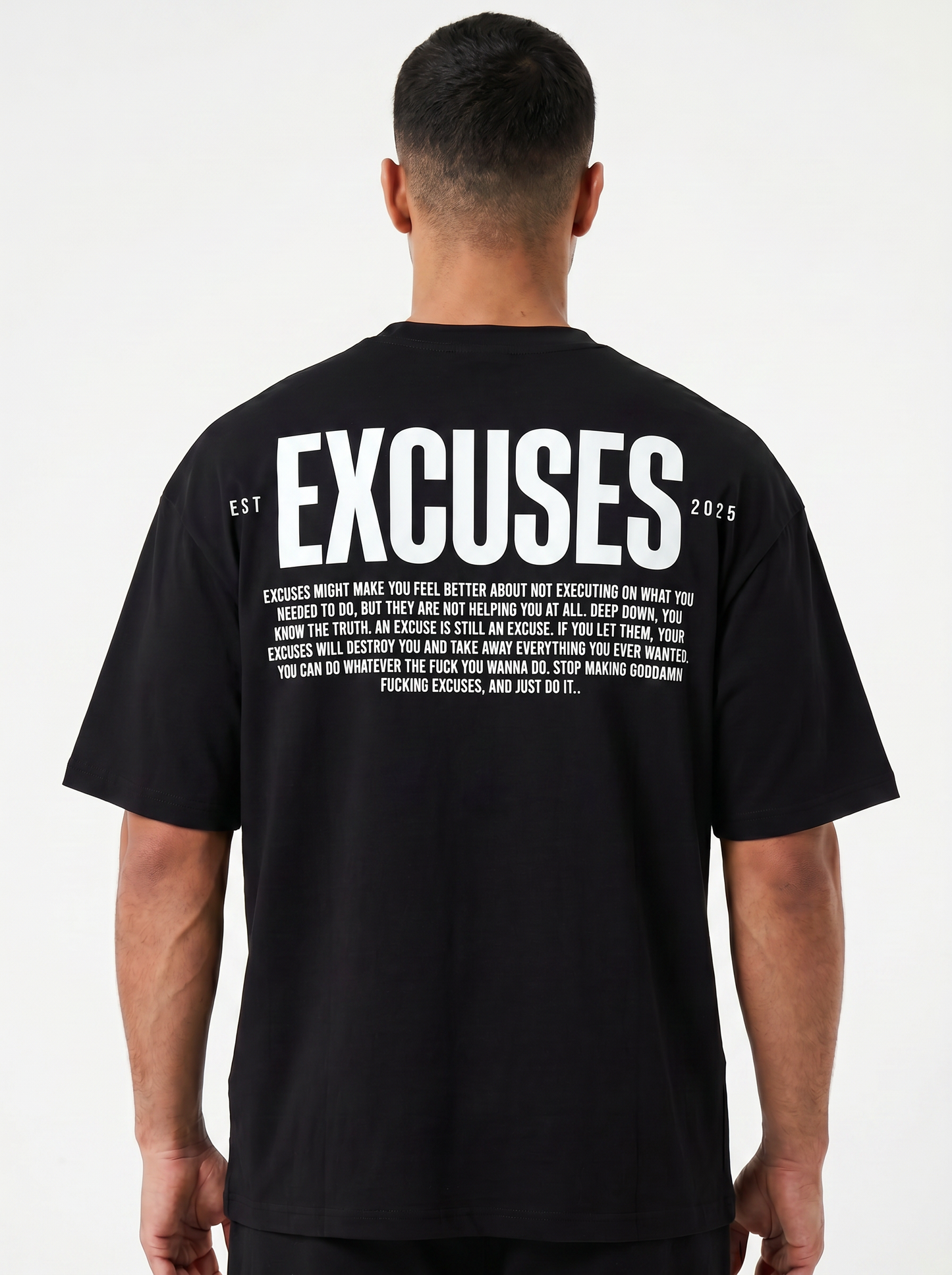 EXCUSES TEE DEEP BLACK