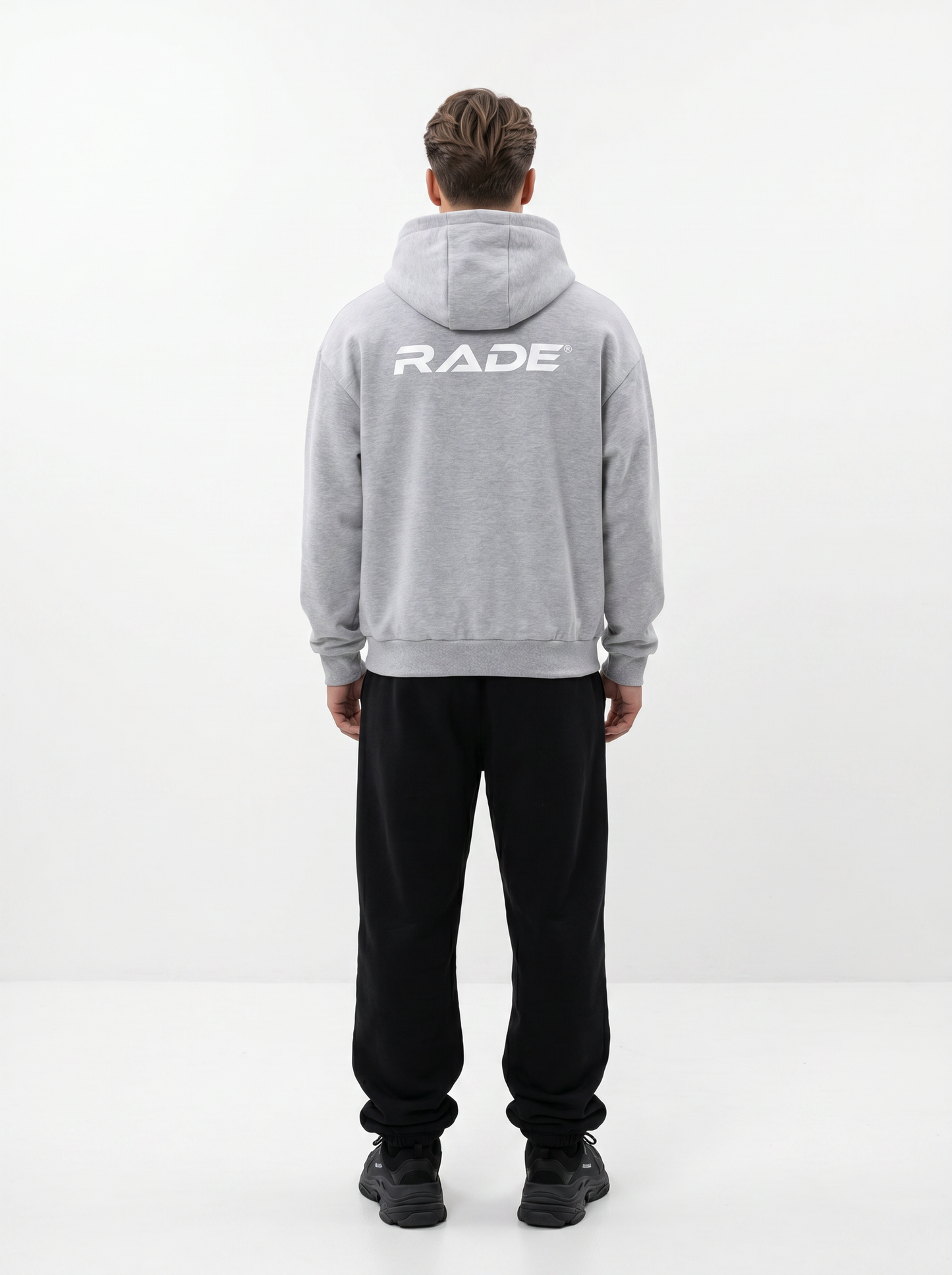 BOXY ZIP HOODIE HEATHER GREY